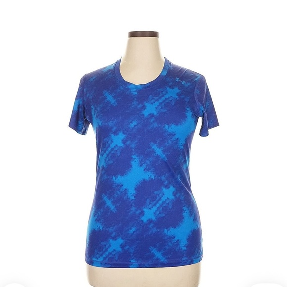 Under Armour Blue Fitted Crew Neck Short Sleeve Tee - Picture 1 of 6